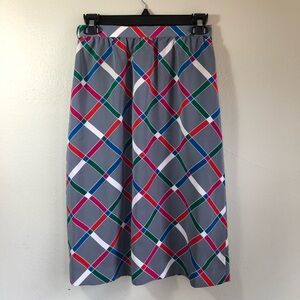 Vintage Polyester Geometric Skirt